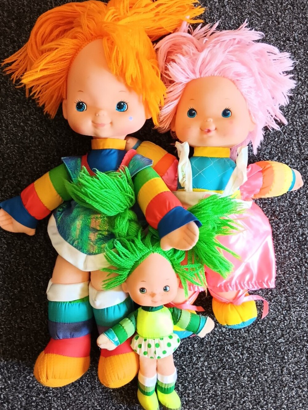 1983 Rainbow Brite, Tickled Pink & Mini Baby Brite Vintage Doll Set, 80s Kids - Picture 1 of 14